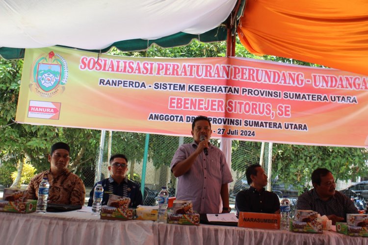 Anggota DPRD Sumut Ebenezer Sitorus Laksanakan Sosper Sistem Kesehatan Di SMK Negeri 1 Pulau Rakyat