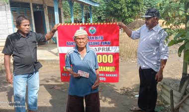 Kepala Kampung sukamakmur  Menyalurkan BLT DD Tahap 1 Bulan April Mei dan Juni Tahun 2024