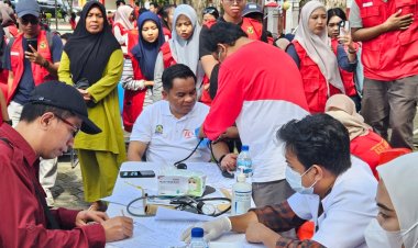 RSUD Lanto Daeng Pasewang Gelar Aksi Donor Darah di Giat Jalan Santai dan Car Free Day Semarak 17 Agustus 2024.