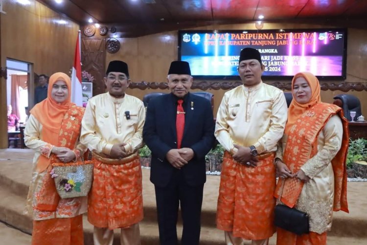 Bupati dan Wakil Bupati Hadiri Rapat Paripurna Istimewa Peringatan Hari Jadi Kabupaten Tanjabbbar ke-59