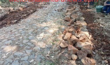 Muncul Proyek siluman di Jalan poros kabupaten way kanan