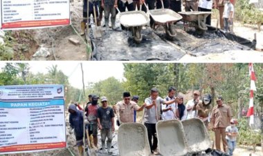 Gebrakan Kades Arya Tobing S.P Gencarkan Pembangunan Jalan Tani di Desa Meluai Indah Kecamatan CEMPAKA Kabupaten Oku Timur