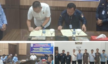 Kejaksaan Negeri OKU Timur Tandatangani Kerjasama dengan Bawaslu Terkait Poksi masing-masing Instansi