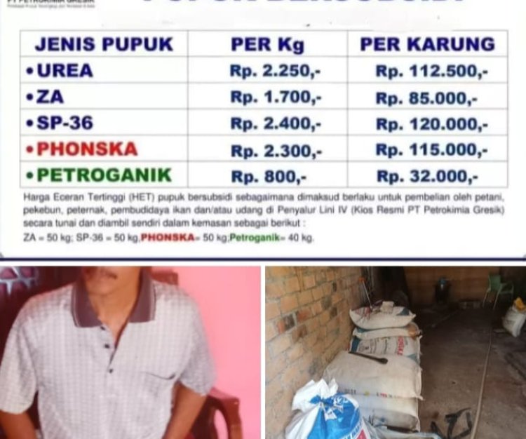 Diduga Demi Kepentingan Pribadi Ketua Kelompok Tani Panca Karya Desa Tebing Sari Mulya Menjual Pupuk Subsidi Diatas HET