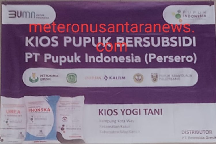 Kios Pupuk Diduga Bermain, Pupuk di kotaway way kanan dijual keluar daerah bikin Petani mengeluh