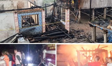 Sijago Merah Hanguskan Satu Rumah Di Desa Gunung Batu Kecamatan Cempaka Kabupaten Oku Timur