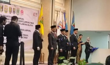 Camat Metro Barat Hadiri Pelantikan PJs Walikota Metro di Bandar Lampung
