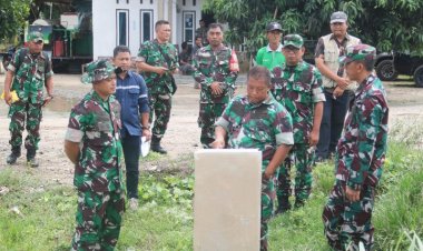 Dandim 0429/Lamtim Dampingi Tim Irutben Itdam II/Swj Tinjau Hasil Pembangunan Fisik Oplah