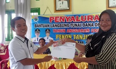 PEMERINTAH PEKON TANJUNG JATI KECAMATAN LEMONG KABUPATEN PESISIR BARAT MENYALURKAN BANTUAN LANGSUNG TUNAI TAHAP 2 TAHUN 2024