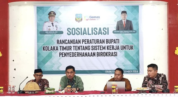 Gelar Sosialisasi Rancangan Perbup Tentang Sistem Kerja Birokrasi, Sekda Koltim Tegaskan Hal Ini