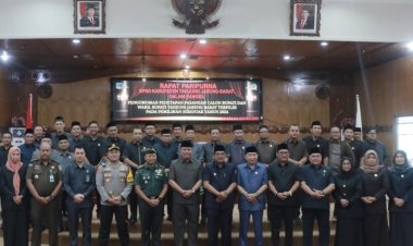 Bupati Hadiri Paripurna DPRD Pengumuman Penetapan Pasangan Bupati dan Wakil Bupati Terpilih
