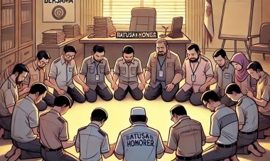 Terimbas Kebijakan Penghapusan, Ratusan Honorer DPRD Tanjab Barat Gelar Doa Bersama