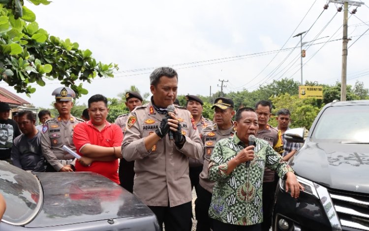 Aksi Unjuk Rasa di Polsek Way Tuba, Kapolres Way Kanan Minta Maaf Kepada Warga Pelayanan Belum Maksimal.