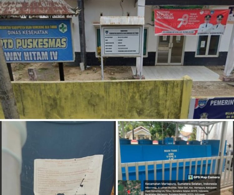 Diduga Sembilan Proyek IPAL Dipuskesmas Oku Timur tidak sesuai Spikasi.