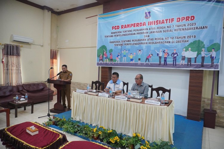 DPRD Tanjabbar Gelar FGD Ranperda Inisiatif, Program Jaminan Sosial Ketenagakerjaan dan Keolahragaan Daerah