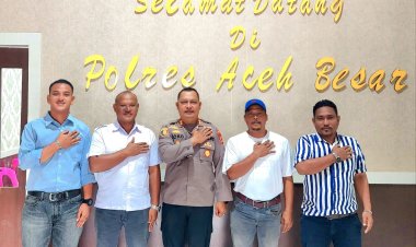 Kapolres Aceh Besar Sambut Hangat Kunjungan Wartawan