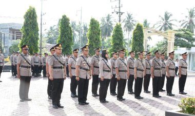 Kapolres Aceh Timur Pimpin Sertijab Wakapolres, Kabagren, Kasat Lantas dan Kapolsek