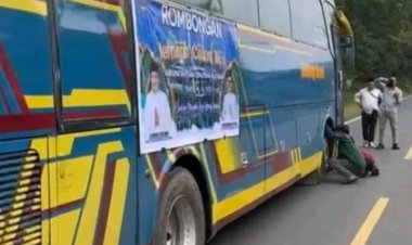 Miris Bus Pengangkut CJH OKU Timur Mogok di Jalan, Jamaah Kecewa