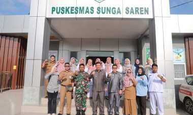 Wabup Tanjab Barat Tinjau Puskesmas Sungai Saren dalam Rangka Penilaian KLA
