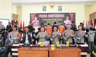 Tindak Tegas Geng Motor, Polres Bener Meriah Amankan Senjata Tajam dan Puluhan Anggota