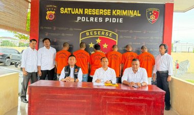 Satreskrim Polres Pidie Tangkap 6 Pelaku Curanmor dalam Operasi Sikat Seulawah 2025