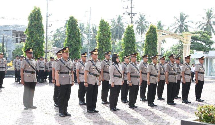 Kapolres Aceh Timur Pimpin Sertijab Wakapolres, Kabagren, Kasat Lantas dan Kapolsek