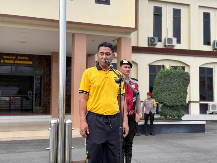 Kapolres Lhokseumawe : Kuatkan Otot dan Bakar Kalori Lewat Olahraga Jumat Pagi