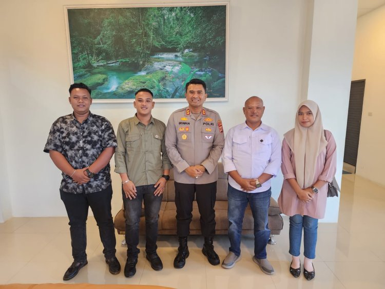 Kapolres Aceh Timur AKBP Irwan Kurniadi Sambut Kunjungan Silahturrahmi Insan Pers