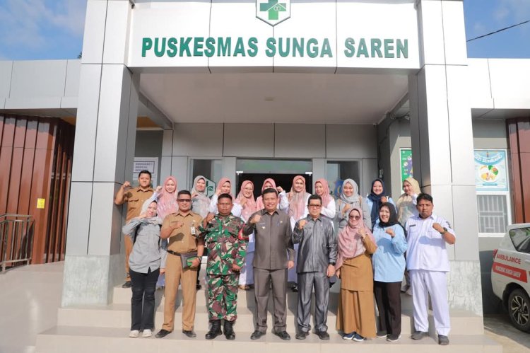Wabup Tanjab Barat Tinjau Puskesmas Sungai Saren dalam Rangka Penilaian KLA