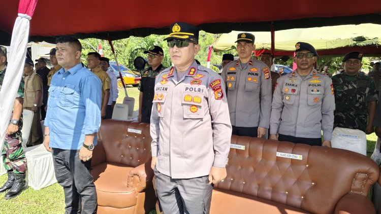 Kapolres Lhokseumawe Hadiri Pembukaan TMMD ke-124 di Simpang Keuramat