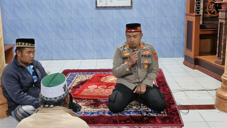 Bripka Almufti Abadi Isi Kultum Subuh Keliling Polres Bener Meriah