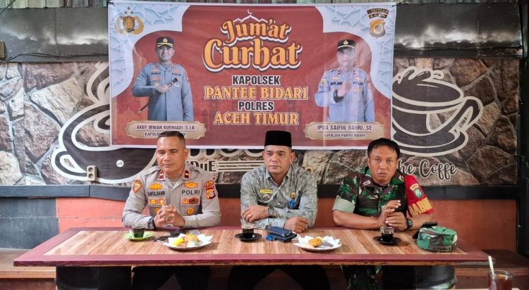 Kapolsek Pantee Bidari Gelar "Jumat Curhat" Bahas Kamtibmas Hingga Isu Sosial