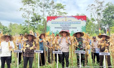 Dipimpin Presiden RI, Kapolres Pidie Ikuti Panen Raya Nasional Jagung Serentak Kuartal II Tahun 2025