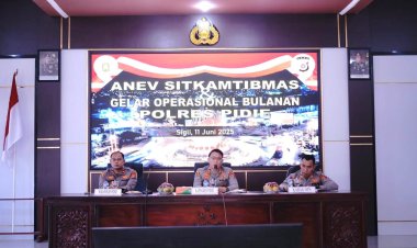 Kapolres Pidie Pimpin Anev dan GO Bulanan, Tegaskan Komitmen Penguatan Kinerja dan Pelayanan Publik