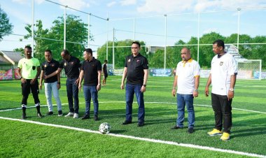 Semarak Hut Bhayangkara Ke-79, Turnamen Mini Soccer “Kapolres Pidie Cup I” Resmi Dibuk