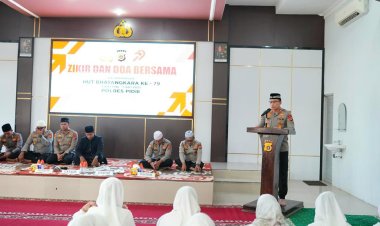 Zikir dan Doa Bersama dalam Rangka Hari Bhayangkara ke-79 Tahun 2025 di Polres Pidie