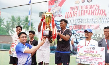 Kapolres Pidie Tutup Turnamen Tenis Lapangan dalam Rangka HUT Bhayangkara ke-79