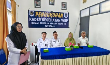 Rutan Kelas IIB Baturaja Gelar Pengukuhan dan Pelatihan Kader Kesehatan Warga Binaan