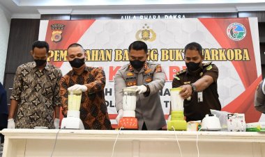 Polres Aceh Timur Musnahkan Barang Bukti 1 Kg Sabu Dalam Rangka HUT Bhayangkara Ke 79