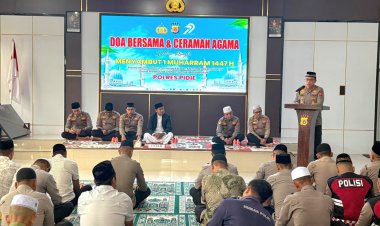 Polres Pidie Gelar Doa Bersama dan Ceramah Agama Sambut 1 Muharram 1447 H
