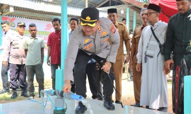 Hari Bhayangkara Ke 79, Polres Aceh Timur Bangun Sumur Bor di Dayah Al Ikhlas Peudawa