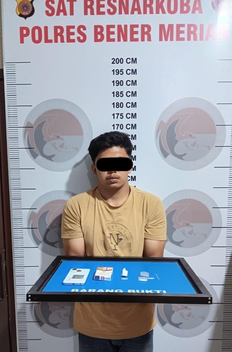 Sat Resnarkoba Polres Bener Meriah Amankan Seorang Pria Diduga Penyalahguna Narkotika