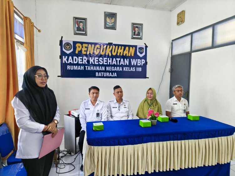 Rutan Kelas IIB Baturaja Gelar Pengukuhan dan Pelatihan Kader Kesehatan Warga Binaan