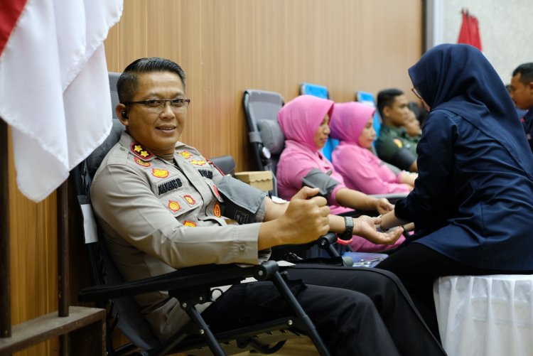 Polres Aceh Utara Himpun 75 Kantung Darah dalam Aksi Donor dan Pengobatan Gratis