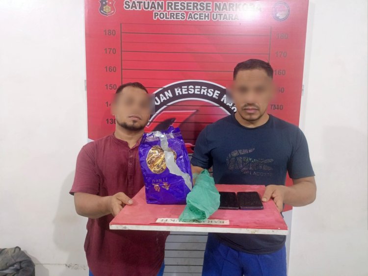 Bawa Sabu, Sat Resnarkoba Polres Aceh Utara Amankan 2 Pelaku