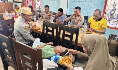 M.Ramadhan, Pemuda Disabilitas Dijamu Makan Mie Banglades oleh Kapolres Lhokseumawe
