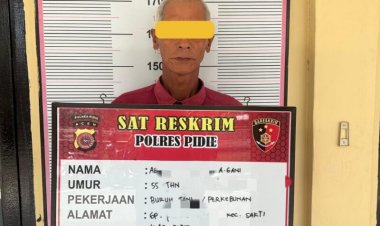 Sat Reskrim Polres Pidie Tangkap Ayah Cabuli Anak Tiri