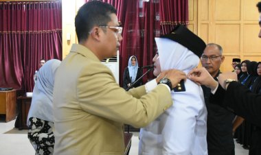 Walikota Langsa Lantik Camat Langsa Kota dan Kukuhkan 71 pejabat eselon III dan IV