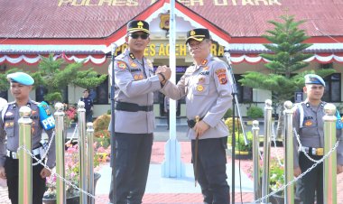 Polres Aceh Utara Gelar Pisah Sambut Kapolres dari AKBP Nanang Indra Bakti kepada AKBP Trie Aprianto