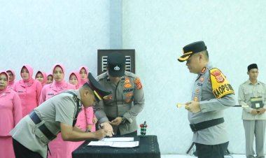 Polres Aceh Utara Gelar Sertijab Kapolsek Paya Bakong